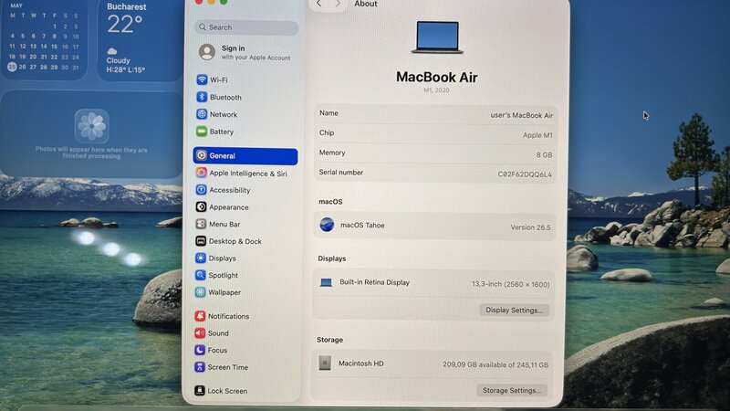 Apple MacBook Air A2337 M1 Space Grey