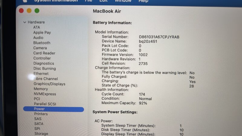 Apple MacBook Air A2337 M1 Space Grey